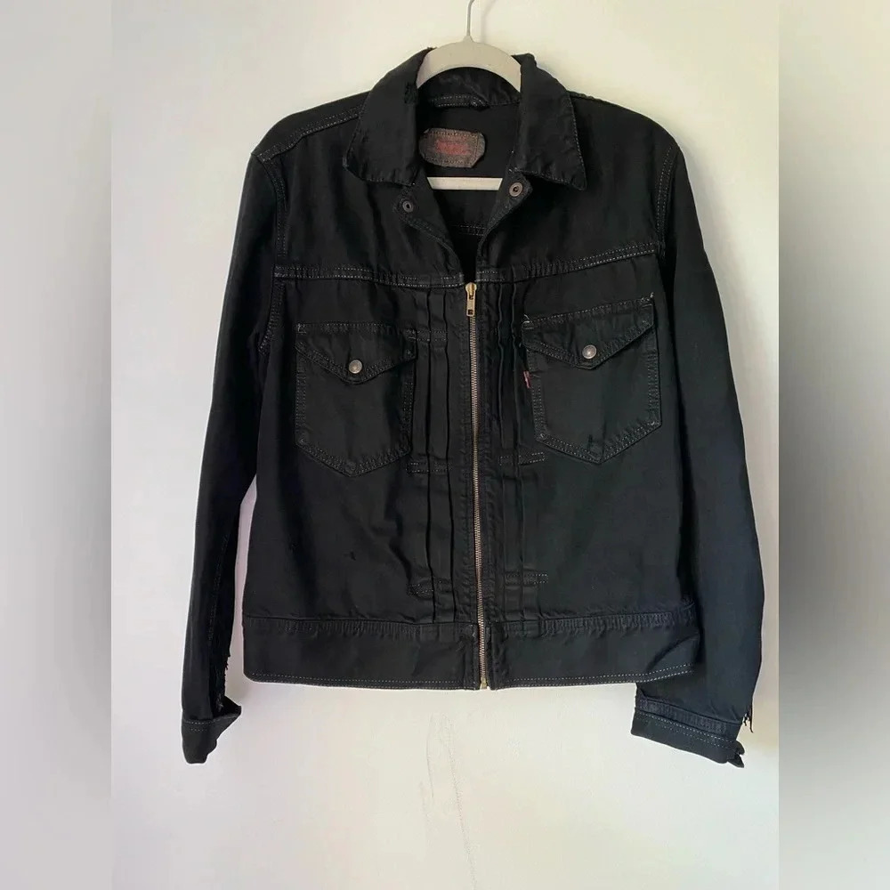 Levi’s Fringe Jacket Women’s Medium Denim Zip Up